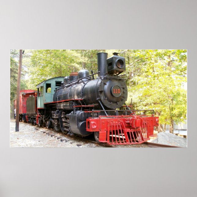Poster de locomotiva a vapor (Frente)