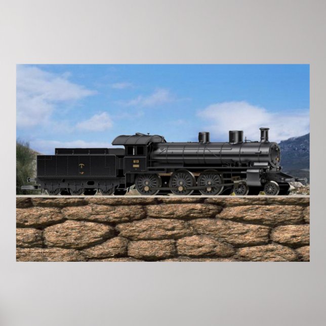 Poster de locomotiva do comboio expresso (Frente)