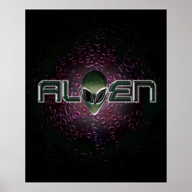 Poster de logotipo alienígena (Frente)