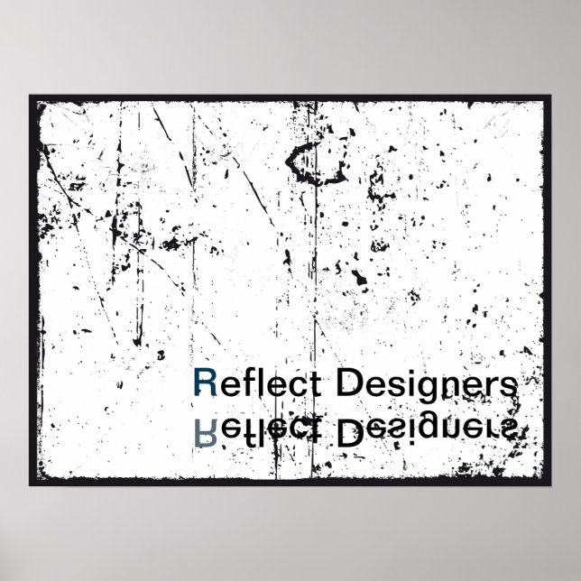 Poster de Logotipo Comercial - Refletir os Designe (Frente)