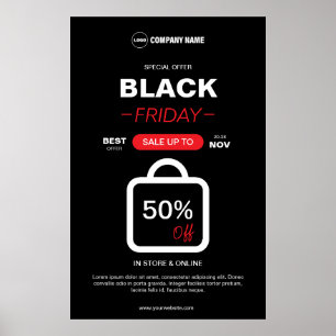 Poster de logotipo personalizado Black Friday