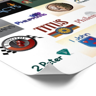 Poster de logotipos do livro de bíblias - 11" x 17