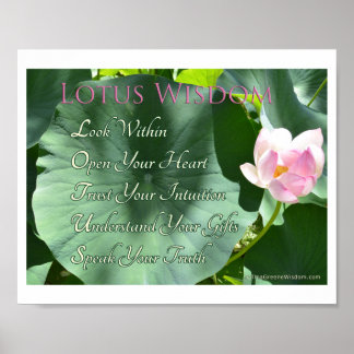 poster de "Lotus Wisdom", 10" x 8"
