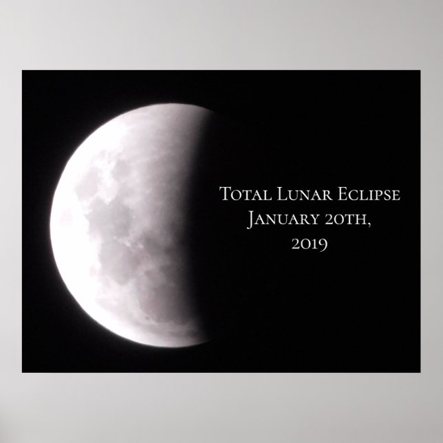 Poster de Lua de Eclipse Lunar Total (Frente)