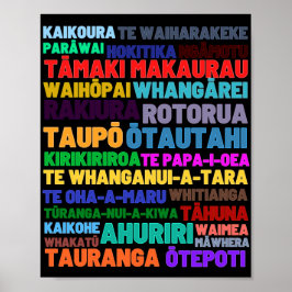 Poster de Lugares de Férias e Início da Nova Zelân