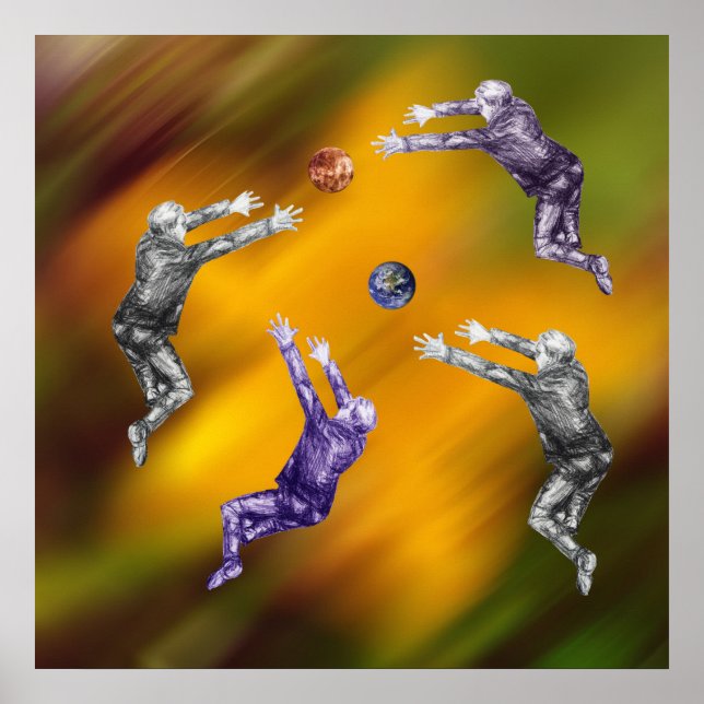 Poster de luta de abstrato (Frente)