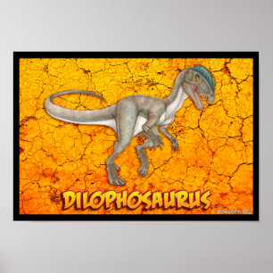 Poster de luxe do Dilophosaurus