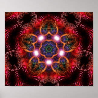 poster de luzes de estrelas rosa