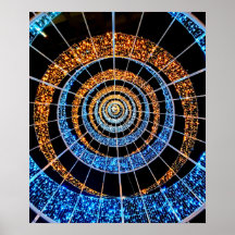 Poster de Luzes Espirais Reluzentes – Arte de Pare