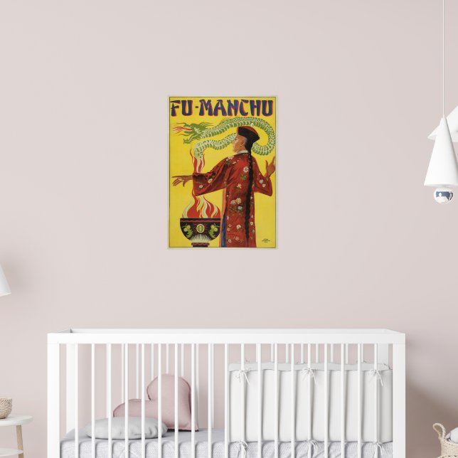fu manchu シルクスクリーン　ポスター Poster de Magia Vintage, Mágico Fu-Manchu | Zazzle Brasil