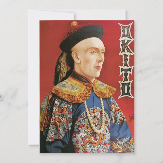 Poster de mágico Vintage Okito (Frente)