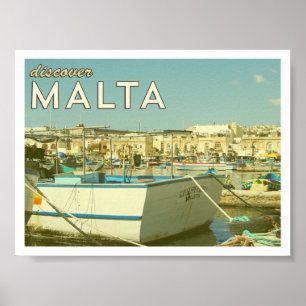 Poster de Malta do vintage