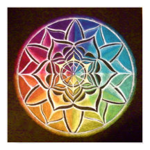 Poster de Mandala de Roda Colorido