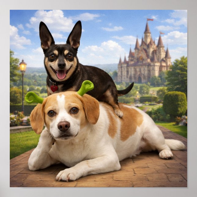 Poster "De manhã, estou fazendo Waffles!" (Frente)