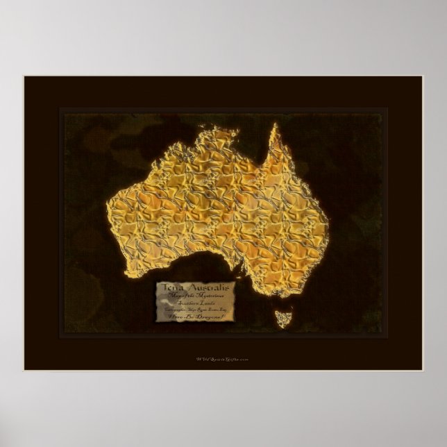 POSTER de Mapa de Arte do TERRA AUSTRALIS (Frente)