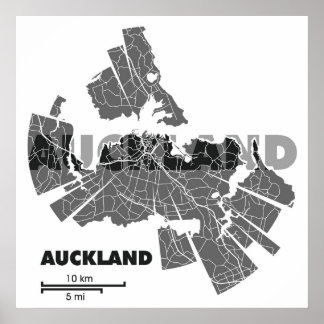 Poster de Mapa de Auckland
