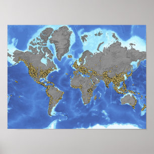 Poster de Mapa de Deslizamentos Globais