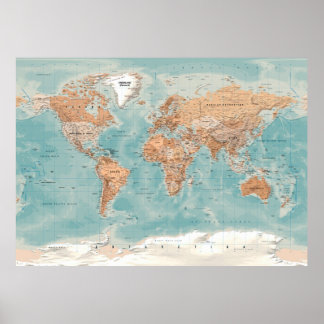 poster de mapa mundial