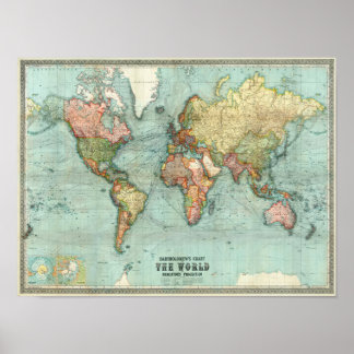 poster de mapa mundial