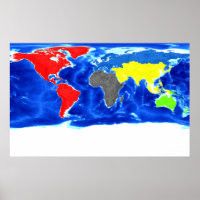 Poster de Mapa Mundial de Cor da olimpiadas