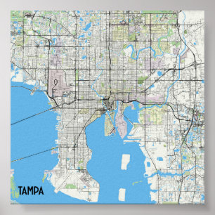Poster de mapa Tampa
