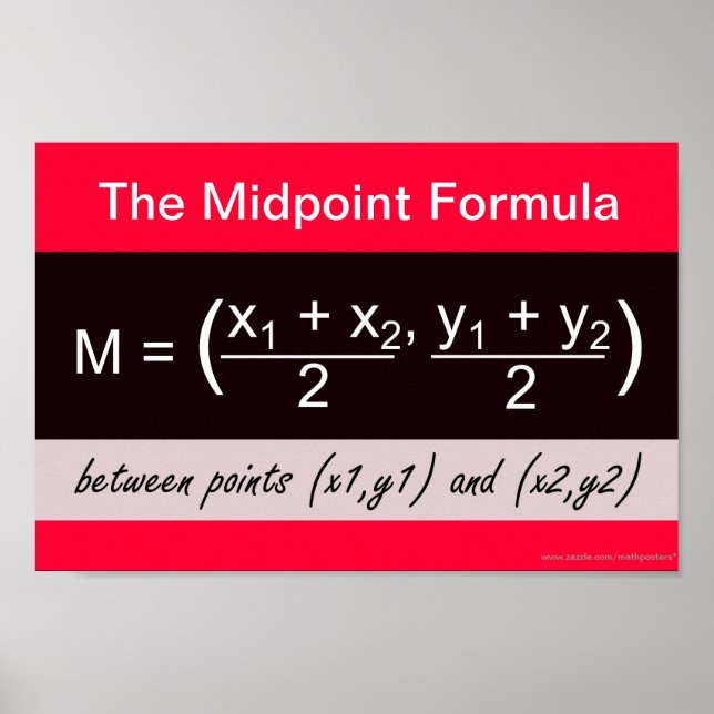 Poster de Matemática de Fórmula do Midpoint (Frente)