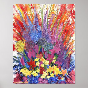 Poster de Matriz de Explosão Floral do Alaska