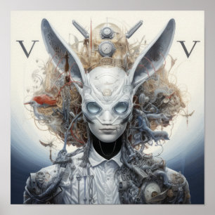 Poster de mecanismo V8 vibrante e cativante - Perf