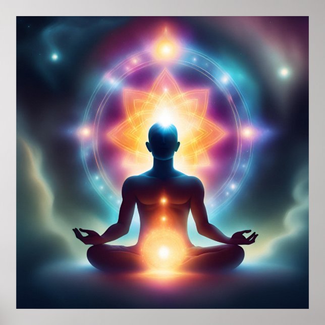 Poster de Meditação Espiritual (Frente)