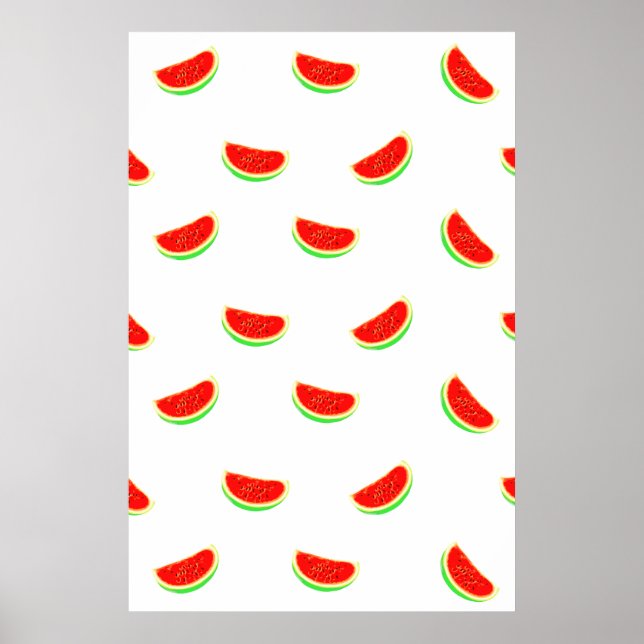 Poster de melancia, poster de fruta, fruta tropica (Frente)