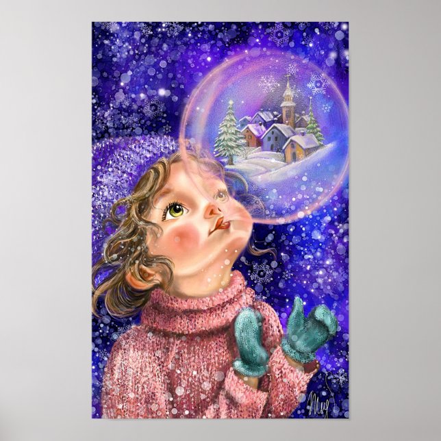 Poster de Menina Sonhadora Fofa (Frente)