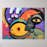 poster de mensagem Peace and Love grafite