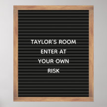 Poster de Mensagem Personalizada de Sinal de Conse