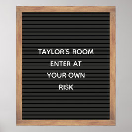 Poster de Mensagem Personalizada de Sinal de Conse