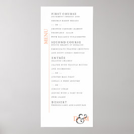 poster de Menu Cantaloupe de 4" x 9"