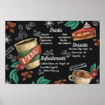 Poster de menu personalizado