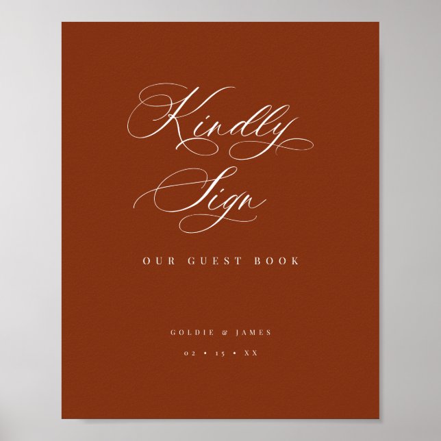 Poster de Mesa de Sinal de de Evento de Recepção d (Frente)