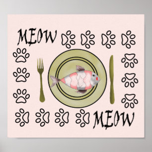 poster de miado para amantes de gatos