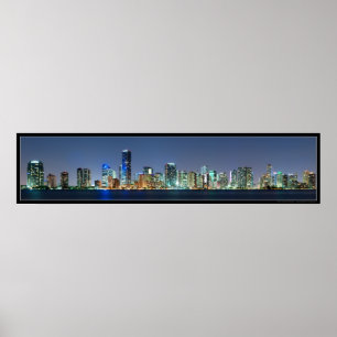 Poster de Miami Skyline Panorama