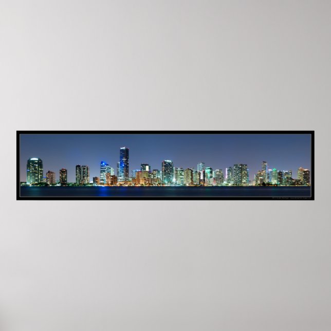 Poster de Miami Skyline Panorama (Frente)