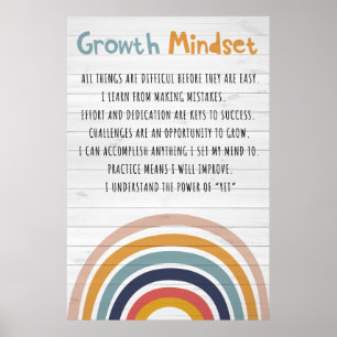 Poster de Mindset de Crescimento,Decurso de Sala d