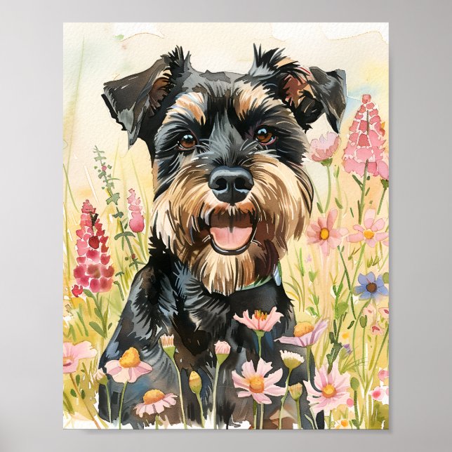 Poster de Miniatura Schnauzer - Impressão de Arte  (Frente)