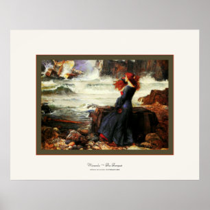 Pôster ~ de Miranda o ~ John W. Waterhouse da tempestade