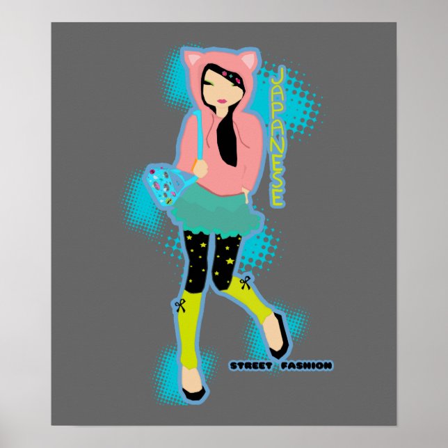 Poster de Moda de Rua Japonesa (Frente)