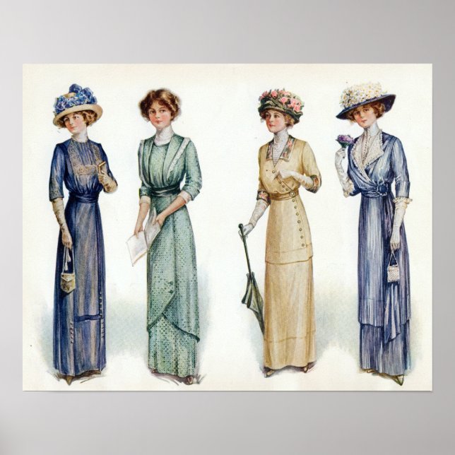 poster de Moda Edwardian de 1912 (Frente)