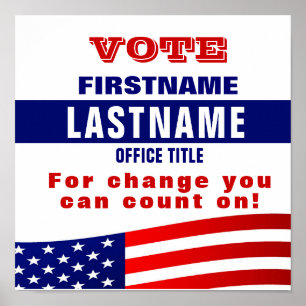 Poster de Modelo de campanha personalizado