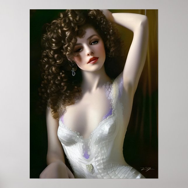 Poster de modelo de lingerie (Frente)