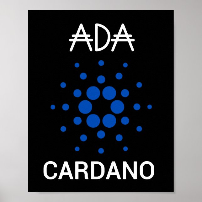 POSTER de Moedas Cripto da ADA Cardano (Frente)