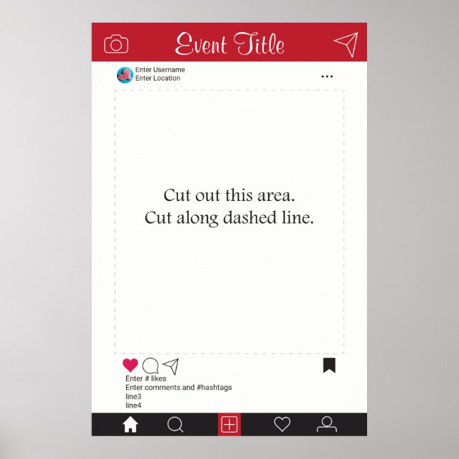 Pôster de Moldura de Adereços para Fotocabinê Desi (Frente)