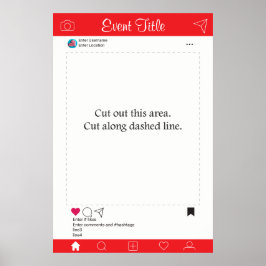 Pôster de Moldura de Adereços para Fotocabinê Desi